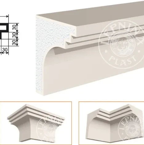 Фасадный карниз LepninaPlast КВ-320/2 на otdelka1.ru