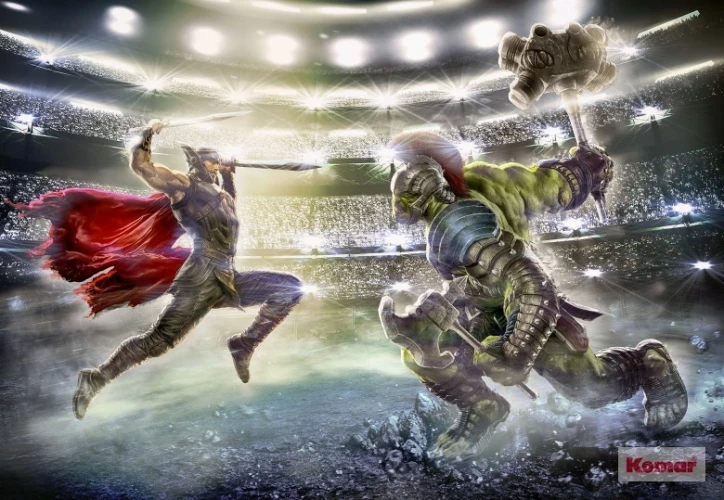 8-4031 Фотообои KOMAR "ТОР и Халк" 368смх254 см бумажные на otdelka1.ru