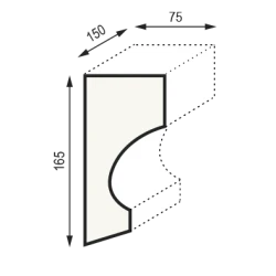 Консоль Уникс КСС2 из полиуретана