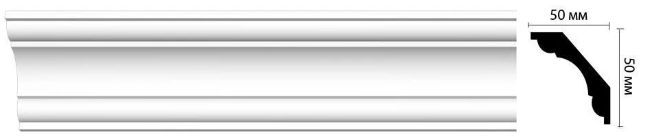Плинтус потолочный Decomaster D124 на otdelka1.ru