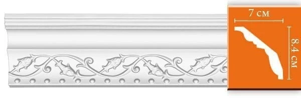 Потолочный плинтус с орнаментом Decomaster 95621 гибкий на Otdelka1.ru