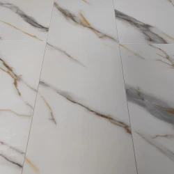 Кварцевый ламинат MSPC Stone Floor Мрамор Бело-золотой