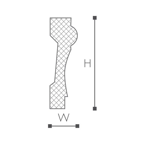 WL6 молдинг Wallstyl NMC 75х20х2000 мм на otdelka1.ru