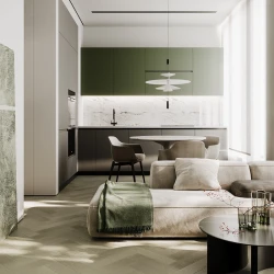 Кварцевый паркет Quartz Parquet Штучный паркет 5/06 мм 44-1258-08 Дуб Лунный