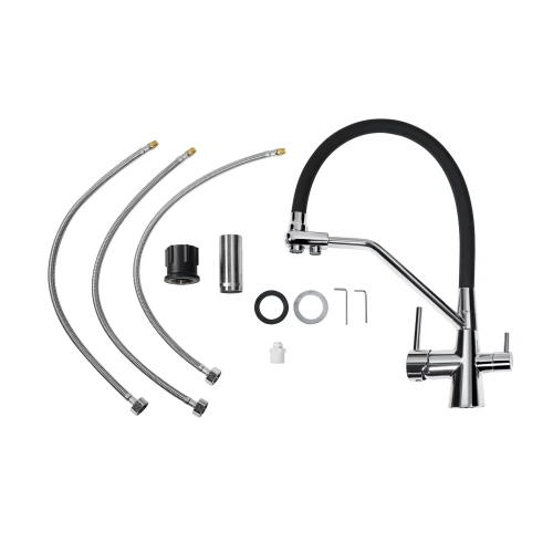 Смеситель Royce Ирис RCM-120901CR для кухни, с каналом для питьевой воды, хром на Otdelka1.ru