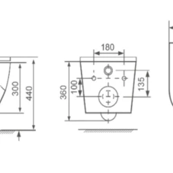 Унитаз подвесной Royce Мощь RCT-131305WH