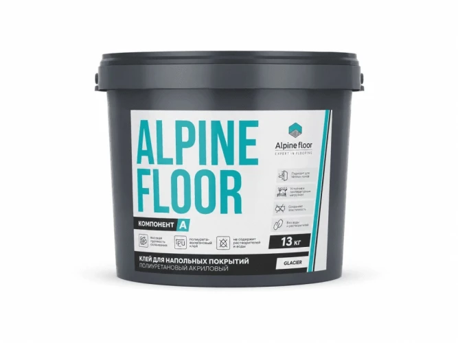 Однокомпонентный акриловый клей Alpine Floor Акрил Фикс Про (GLACIER) 13кг на Otdelka1.ru