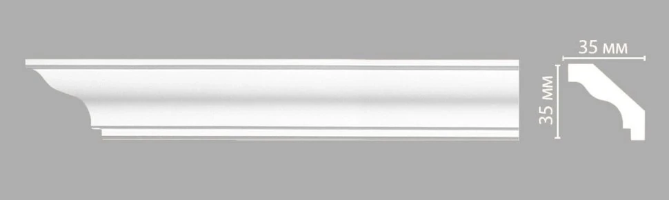 Потолочный плинтус Decomaster 96230F гибкий на Otdelka1.ru