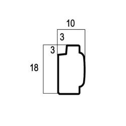 Багет Cosca 18 античное золото 158-552