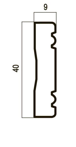 Молдинг Cosca 40 белое дерево W1040/WS2 на otdelka1.ru