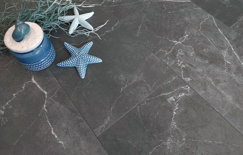Кварцевый ламинат MSPC Stone Floor 88182-3 MР Мрамор Графитовый на Otdelka1.ru