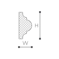 WO2 молдинг Wallstyl NMC 40х20х2000 мм