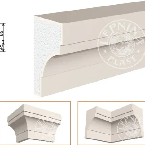 Фасадный карниз LepninaPlast КВ-350/1 на otdelka1.ru
