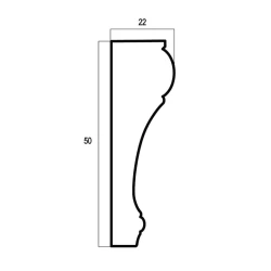 Плинтус Cosca потолочный 50 бежевый с патиной 151-1028
