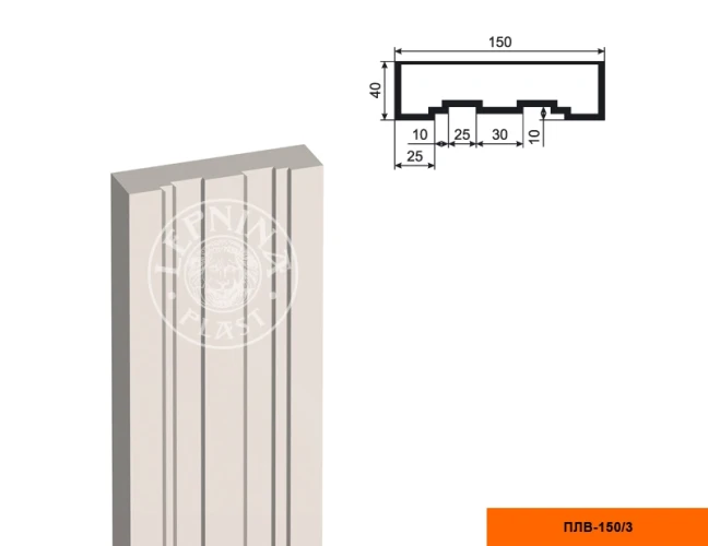 Составная пилястра тело LepninaPlast ПЛВ-150/3 на otdelka1.ru