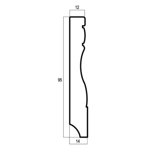 Плинтус Cosca 95 красное дерево с золотом 153-1084 на otdelka1.ru