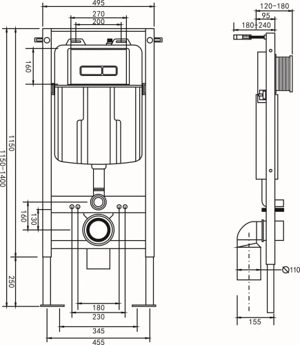 Инсталляция для унитаза Royce Про RCT-110505OR на Otdelka1.ru
