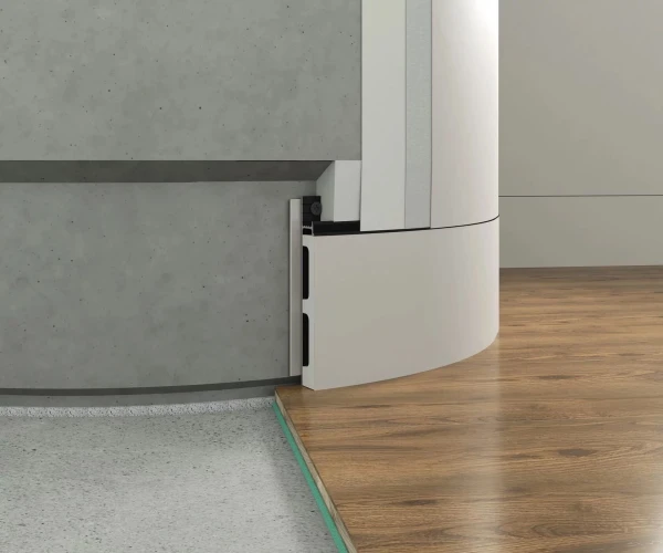 Гибкая вставка Flex для скрытого плинтуса из дюрополимера Laconistiq 100мм на otdelka1.ru