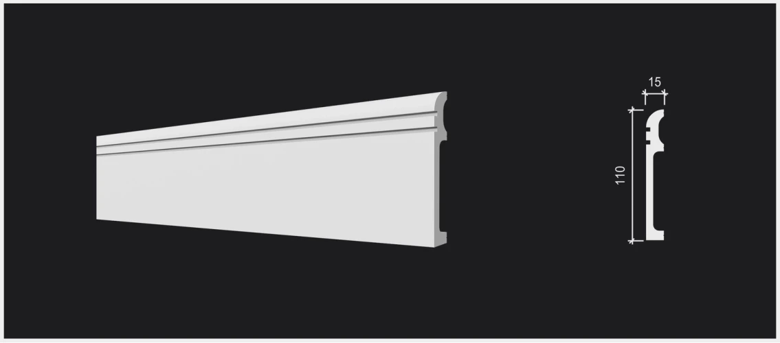 Плинтус полимерный Decor Dizayn DD721 на otdelka1.ru