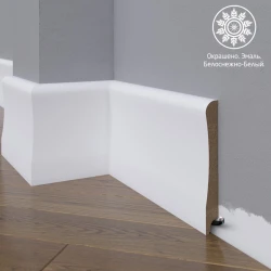 Плинтус МДФ эмаль белый Madest Decor 23-136-16