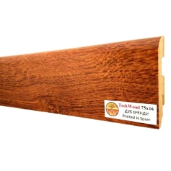 Плинтус МДФ Теквуд / Teckwood 75 мм Дуб Бренди