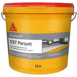 1К Дисперсионный жесткий паркетный клей SikaBond - 537 Parquet 18кг