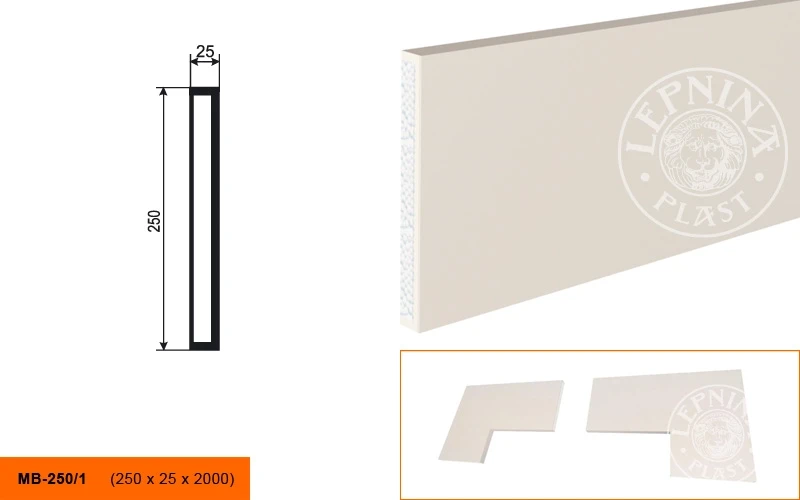 Фасадный молдинг LepninaPlast МВ-250/1 на otdelka1.ru