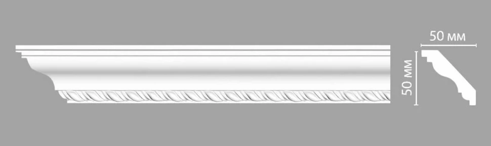 Потолочный плинтус с орнаментом Decomaster 95638 гибкий