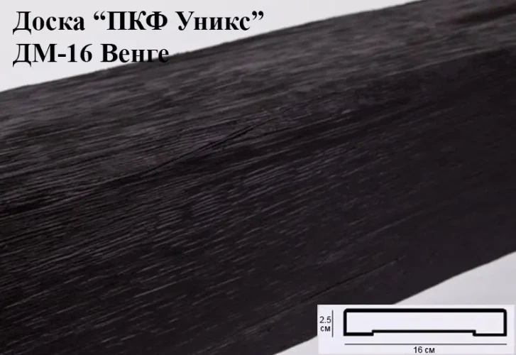 Доска Уникс ДМ16 из полиуретана Венге на otdelka1.ru