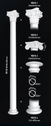 Капитель Decomaster 90018-2 на otdelka1.ru