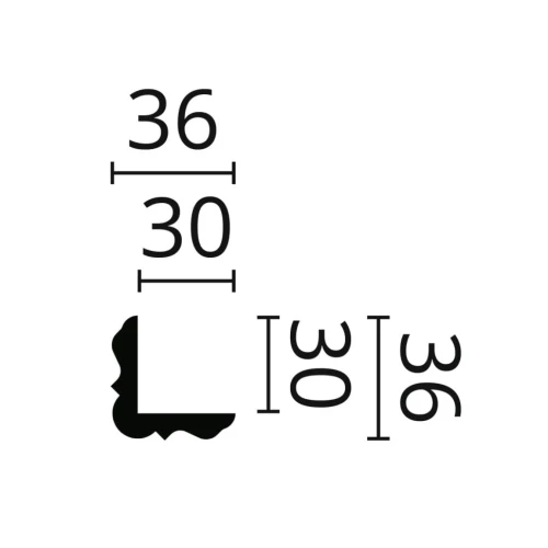 WE2 профиль Wallstyl NMC 36х36х2200 мм