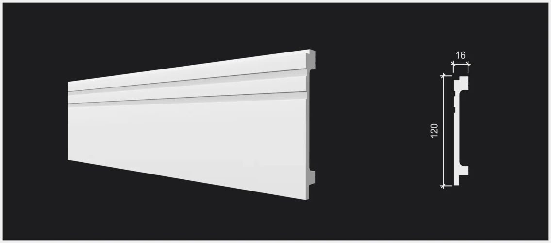 Плинтус полимерный Decor Dizayn DD724 на otdelka1.ru