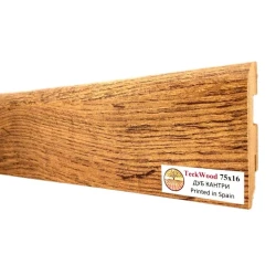 Плинтус МДФ Теквуд / Teckwood 75 мм Дуб Кантри