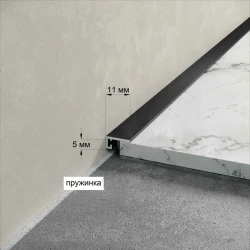 Микроплинтус Laconistiq Micro 11 Mini Черный анодированный