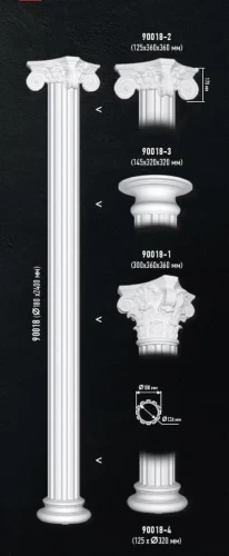 Капитель Decomaster 90018-3 на otdelka1.ru