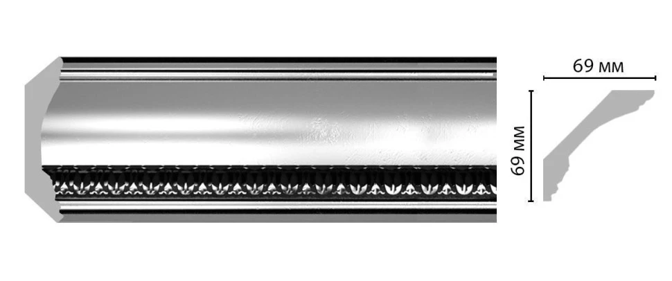 Плинтус потолочный Decomaster 100C-63 на Otdelka1.ru