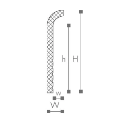 CF1 плинтус Wallstyl NMC 110х22х2000 мм