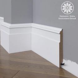 Плинтус МДФ эмаль белый Madest Decor 26-136-16