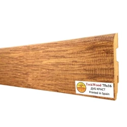 Плинтус МДФ Теквуд / Teckwood 75 мм Дуб Краст