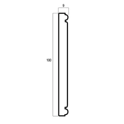 Панель Cosca 100 белый с золотом B10-118