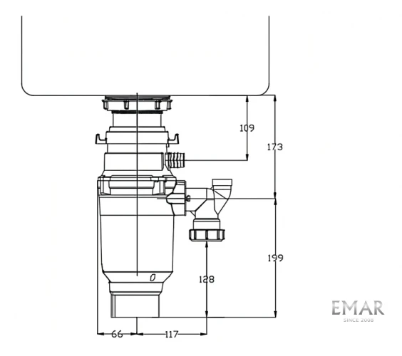 Измельчитель Emar ATC-WZB390A Compact RS с кнопкой дистанционного управления на otdelka1.ru