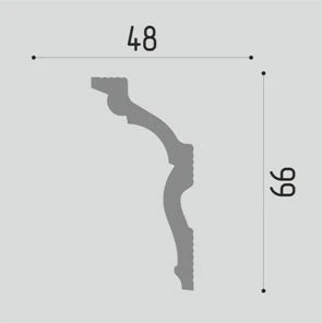 Плинтус потолочный Де-Багет Декор ДП 36-110 на Otdelka1.ru