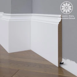 Плинтус МДФ эмаль белый Madest Decor 27-185-18