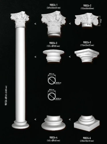 Капитель Decomaster 90024-2 на otdelka1.ru