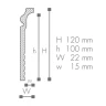 CF3 плинтус Wallstyl NMC 120х22х2000 мм на Otdelka1.ru