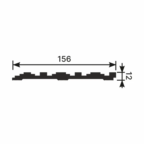 Панель Cosca RP006 156х12 2800мм Экополимер на Otdelka1.ru