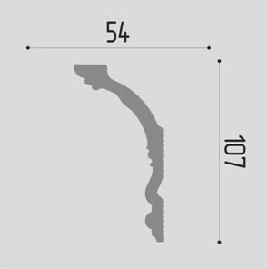 Плинтус потолочный Де-Багет Декор ДП 37-120 на Otdelka1.ru