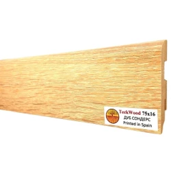Плинтус МДФ Теквуд / Teckwood 75 мм Дуб Сондерс
