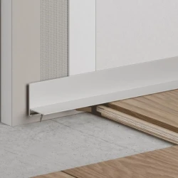 Микро плинтус Лайн Ликорн C-05.25.2 L-образный серебристый