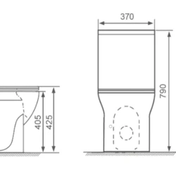Унитаз напольный Моноблок Royce Браско RCT-131604WH